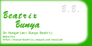 beatrix bunya business card